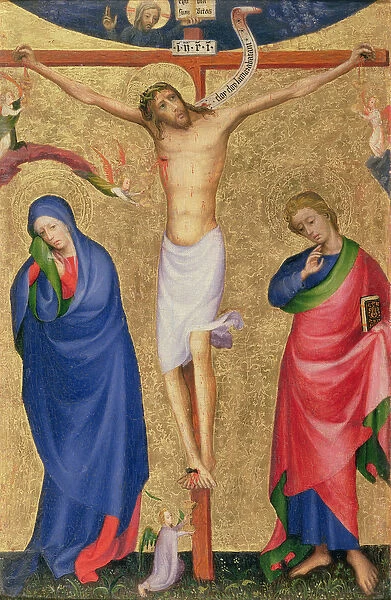 The Crucifixion, from a folding altarpiece, c. 1400 (tempera & gold leaf on panel)
