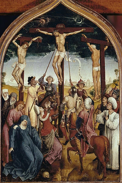 Crucifixion, right part of the diptych by Jeanne de France (Crucifixion