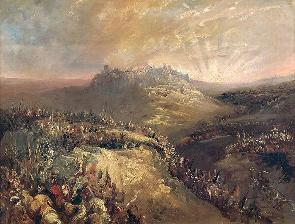 The Crusaders Before Jerusalem (oil on canvas)