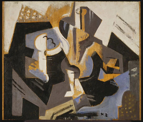 Cubist Still Life in Blue and Grey, c. 1917 (oil on board)