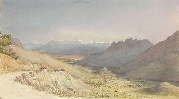 The Cuesta de Chacabuco, looking towards San Felipe de Aconcagua [Chile], Jany 14th 1851, 1851 (watercolour)