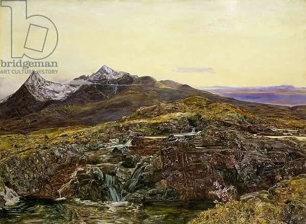 Cuillin Ridge, Skye from Sligechan, 19th century oil on canvas)