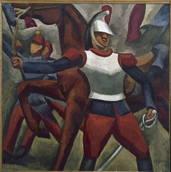Cuirassier (oil on canvas, 1910)