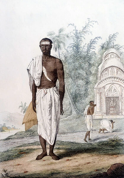 Culture, civilization and Indian society: portrait of a Brahman, priest of India