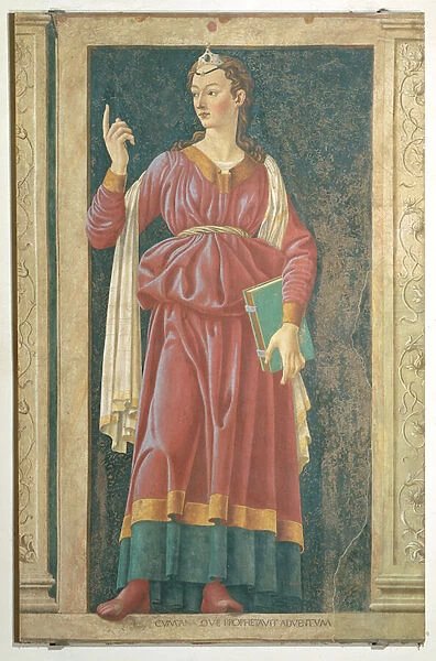 The Cuman Sibyl, from the Villa Carducci series of famous men and women, c. 1450 (fresco)