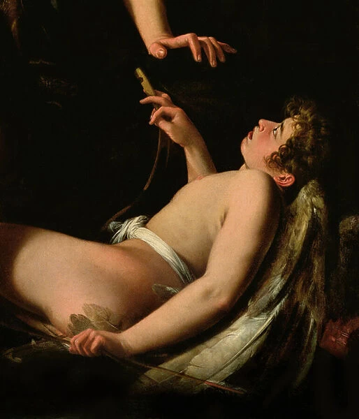 Detail of Cupid from Sacred Love and Profane Love, 1602 (oil on canvas)