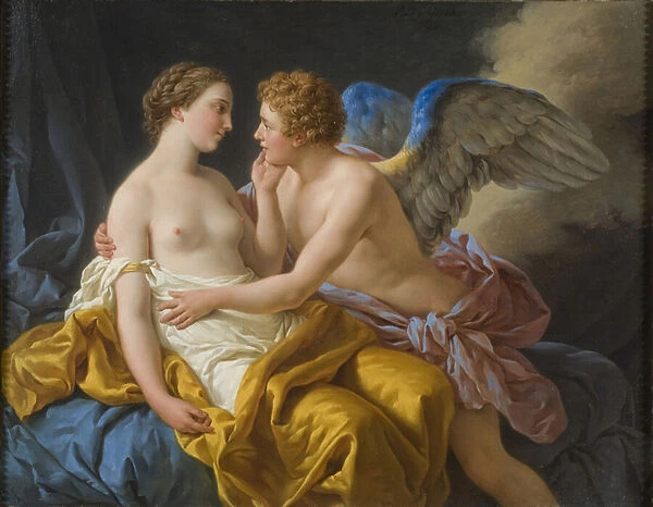 Cupidon et Psyche - Cupid and Psyche, by Lagrenee, Louis-Jean-Francois (1725-1805)