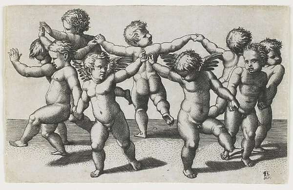 Two Cupids Leading Children in a Dance, c. 1517-1520