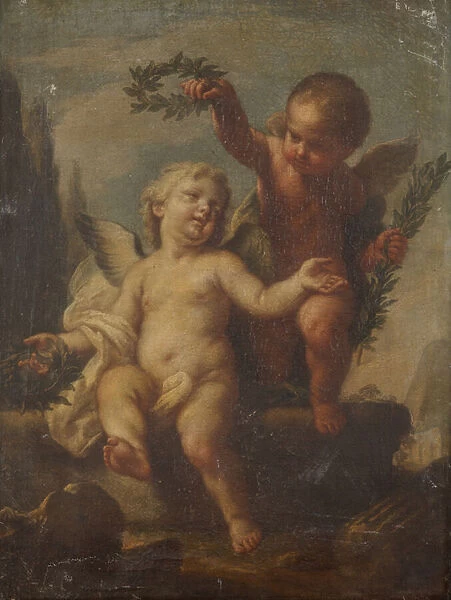 Cupids (oil on canvas)