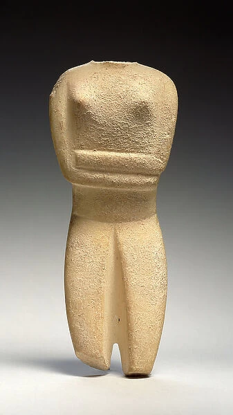 Cycladic figure, Spedos, c. 2700-2500 BC (marble)