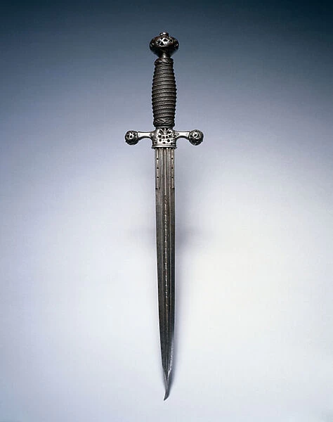 Dagger, c. 1620-50 (steel with wire grip)