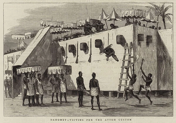 Dahomey, Victims for the Attoh Custom (engraving)