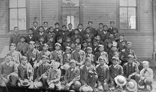 Dakota Indian mission school, c. 1880-1900 (b  /  w photo)