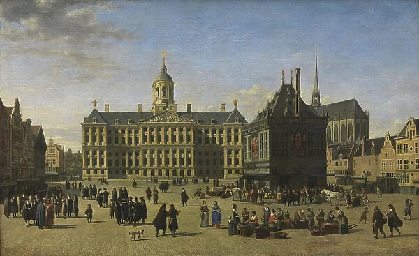 The Dam, Amsterdam, 1668 (oil on canvas)