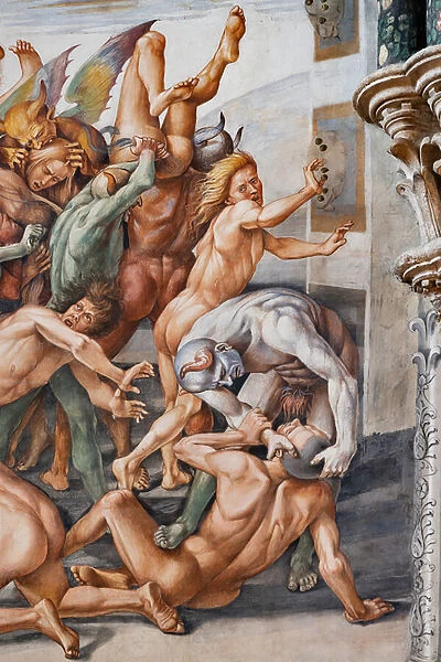 Damned to hell, detail, 1500-02 (fresco)