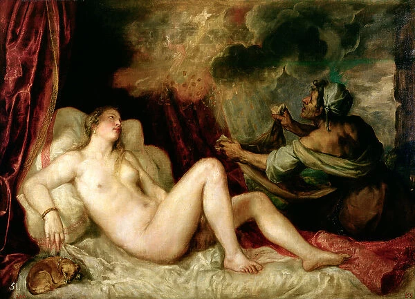 Danae Receiving the Shower of Gold (oil on canvas)