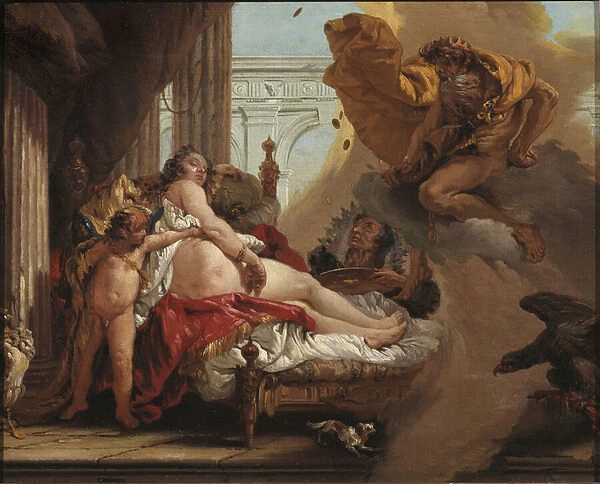 Danae and the Shower of Gold, 1753 (oil on canvas)