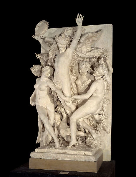 Dance. Bacchantes. Scale stone group. Sculpture by Jean Baptiste (Jean-Baptiste