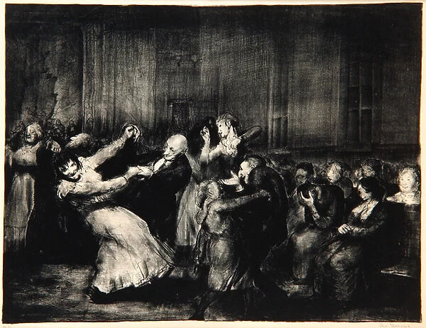 Dance in a Madhouse, 1917 (litho)