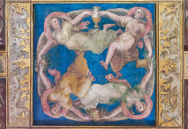 The Dance of Seasons, detail of the ceiling of the Hall of Games (fresco)