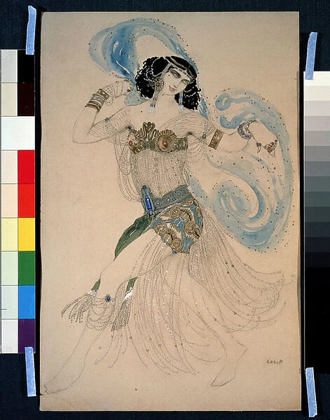 The Dance of the Seven Veils, costume for 'Salome', 1908 (watercolor)