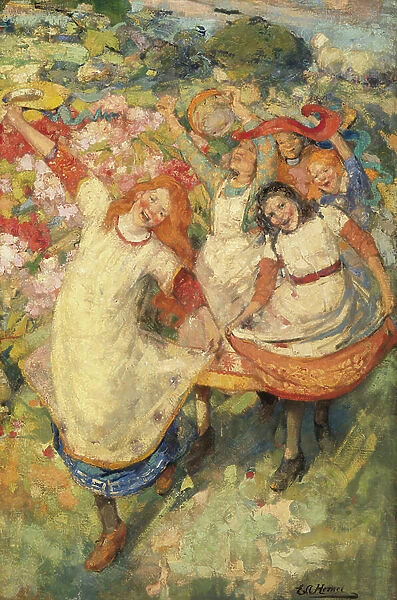 The Dance of Spring (oil on canvas)