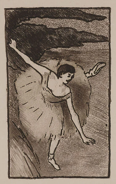Dancer on Stage, Taking Her Bow, 1891-92 (aquatint & soft-ground etching)