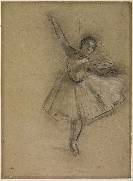 Dancer Turning, c. 1876 (charcoal and chalk on paper)