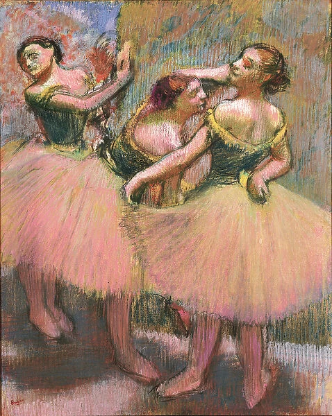 Three Dancers (Green Corsets); Trois danseuses (corsages verts), c