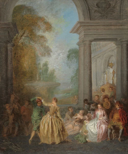 Dancers in a Pavilion, 1720s (oil on canvas)