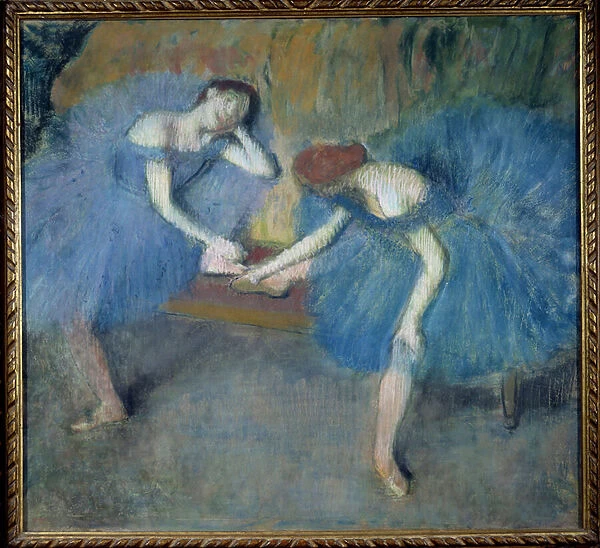 Two dancers at rest Pastel on Belgian paper by Edgar Degas (1834-1917). 1898 Sun