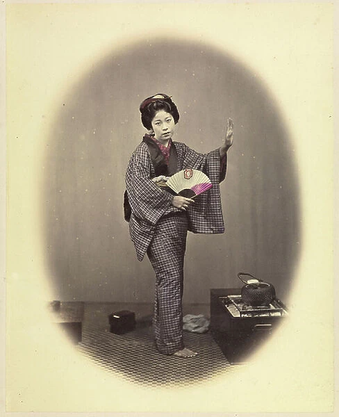 Dancing Girl, 1868 (hand-coloured albumen silver print)
