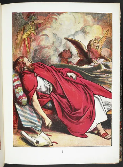 Framed Print : Daniel dreaming of the four beasts