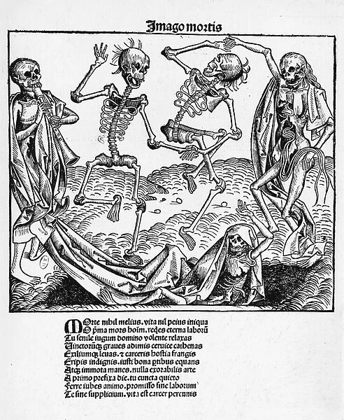 Danse Macabre, illustration from Liber Chronicarum