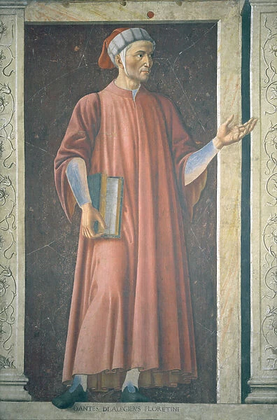 Dante Alighieri (1265-1321) from the Villa Carducci series of famous men and women, c