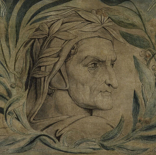 Dante Alighieri, c. 1800-03 (pen & ink with tempera on canvas)