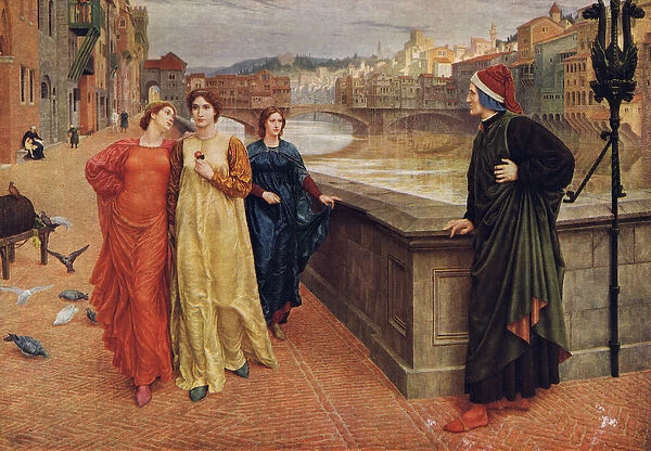 Dante and Beatrice, from The Worlds Greatest Paintings