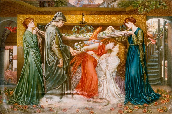 Dantes Dream at the Time of the Death of Beatrice, c. 1900 (oil on ivorine)