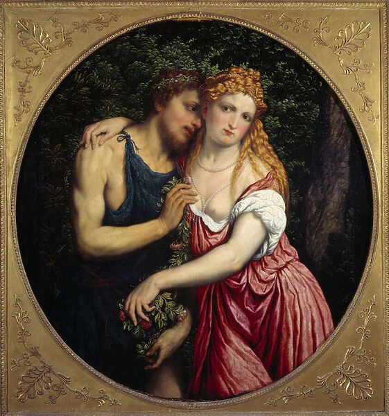 Daphnis and Chloe. Mythological representation of a couple