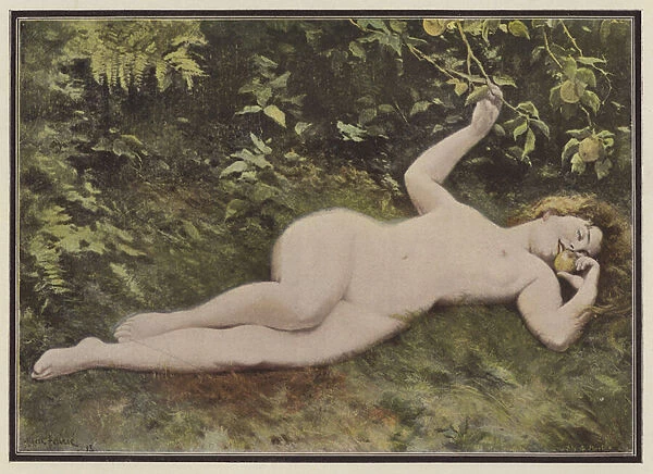 A daughter of Eve (colour litho)