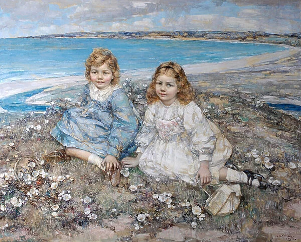 The Daughters of Bertram F. Roberts, 1910 (oil on canvas)