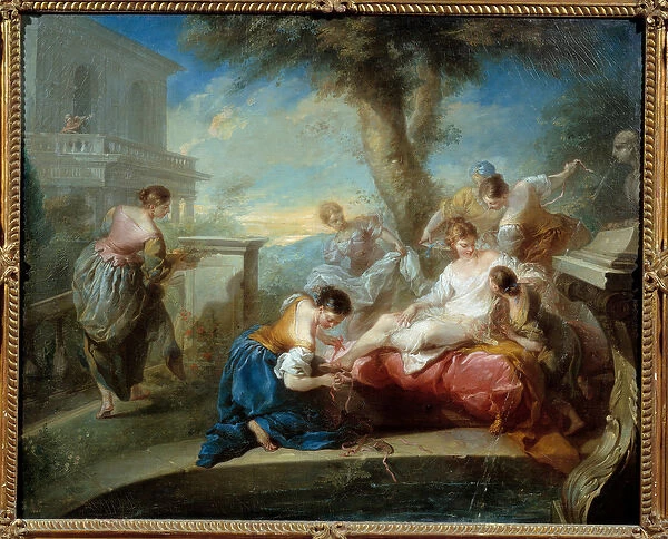 David and Bethsabee. Painting by Carle Van Loo (1705-1765). Meaux. Musee Bossuet