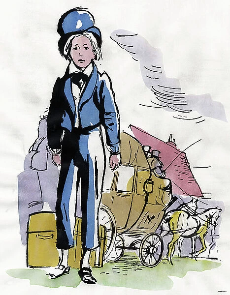 'David Copperfield' de Charles Dickens (1812 - 1870). Ill. de J. Pecnard pour une edition francaise, 1937