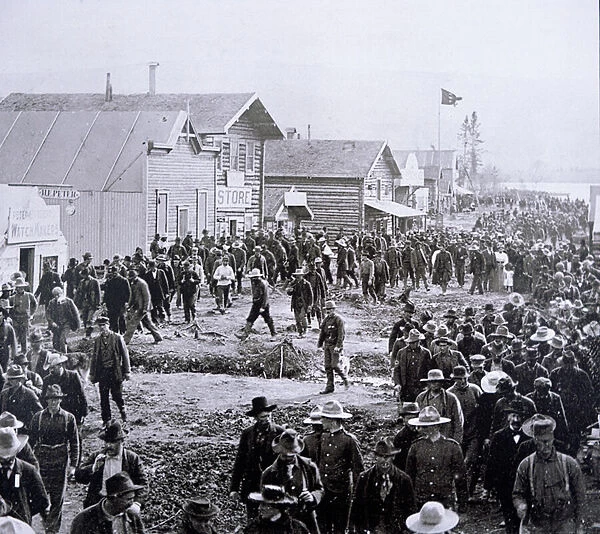 Dawson City during the Klondike Gold Rush (1897-98) 1898 (b  /  w photo)