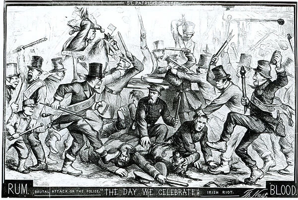 The Day We Celebrate, from Harpers Weekly 1867 (engraving) (b  /  w photo)