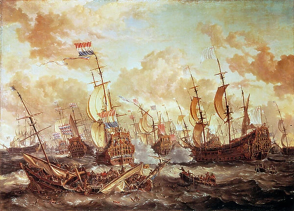 The Four Days Battle, 17th century (oil on canvas)