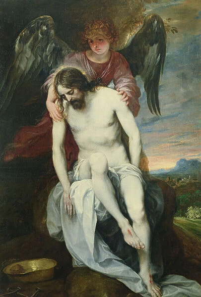 Dead Christ Supported by an Angel, c. 1646-52 (oil on canvas)
