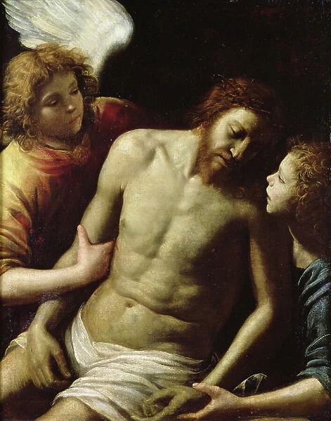 The dead Christ supported by two angels, c. 1628 (oil on canvas)