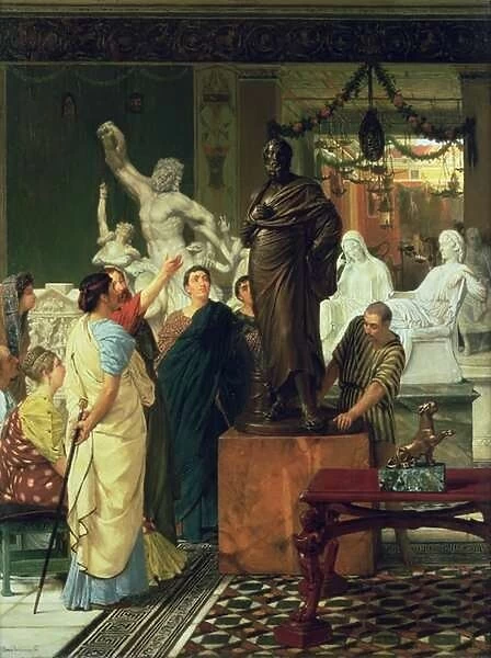 Dealer in Statues (oil on canvas)