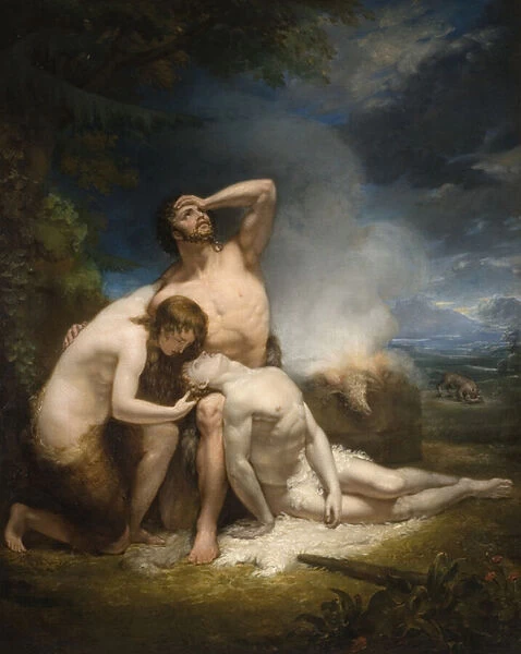 The Death of Abel (oil on canvas)